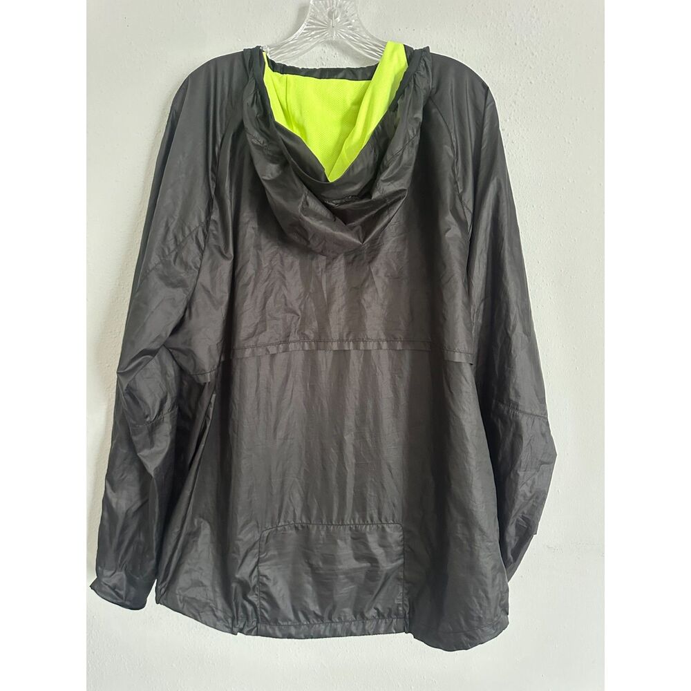 Zella BPM Women's XL Hooded Windbreaker Jacket Black Neon Lightweight Zip - Picture 5 of 6